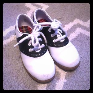 Little girls saddle shoes good condition